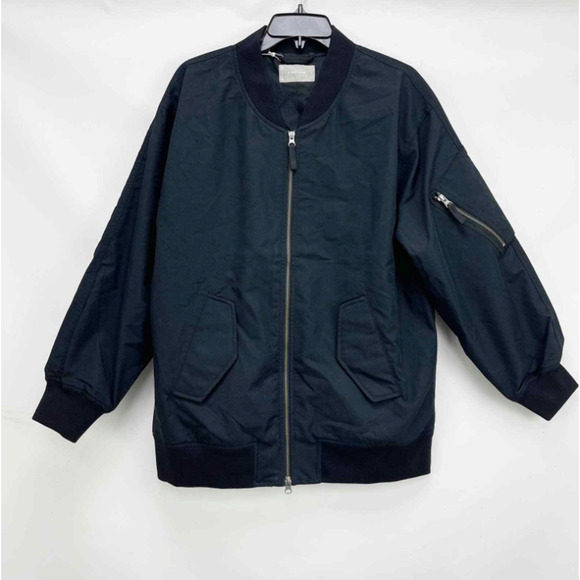 Everlane Womens Cotton Bomber Jacket Small Black NWT - Picture 5 of 10